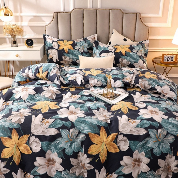 91家纺网 家纺一手货源 找家纺 总-2024加厚全棉磨毛四件套 活性印花纯棉床单床笠款多规格