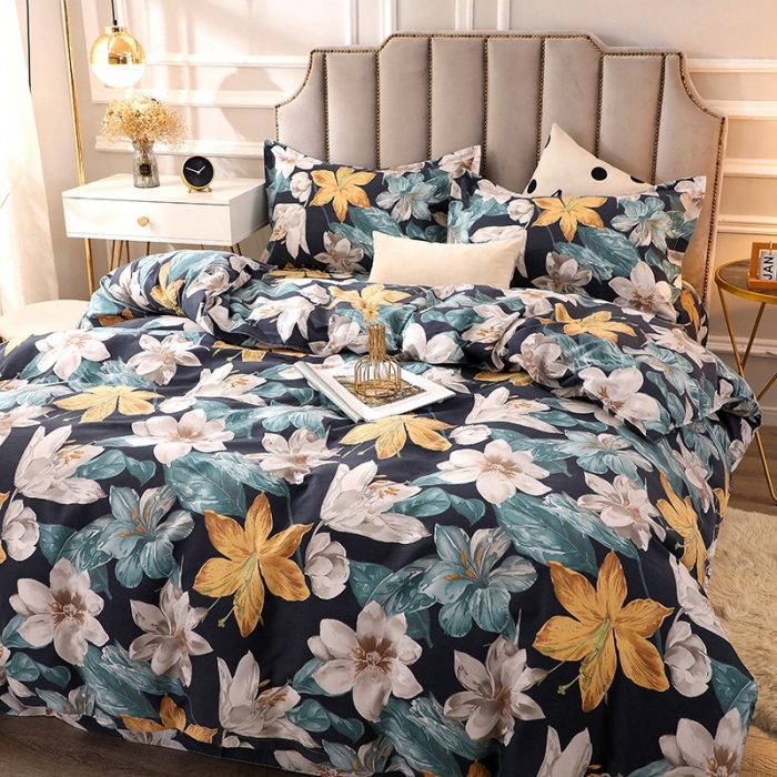 91家纺网 家纺一手货源 找家纺 总-2024加厚全棉磨毛四件套 活性印花纯棉床单床笠款多规格