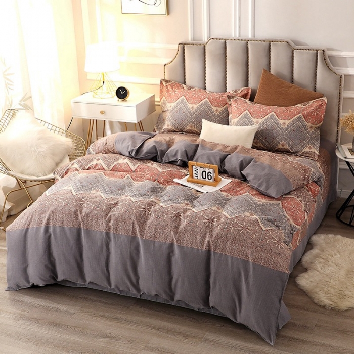 91家纺网 家纺一手货源 找家纺 总-2024新款加厚全棉磨毛单被套 活性印花纯棉磨毛被罩单品