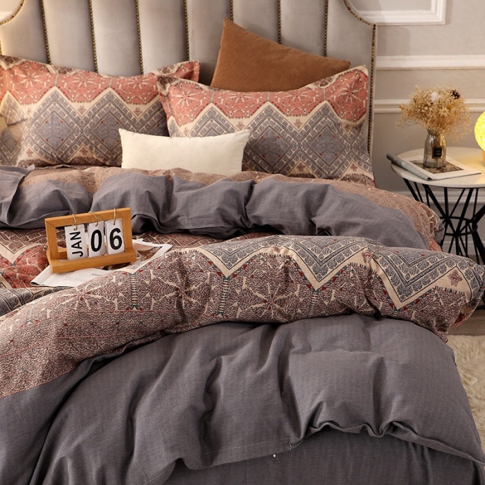 91家纺网 家纺一手货源 找家纺 总-2024新款加厚全棉磨毛单被套 活性印花纯棉磨毛被罩单品