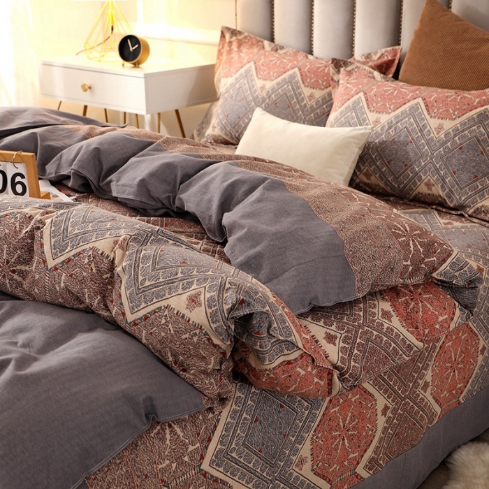 91家纺网 家纺一手货源 找家纺 总-2024新款加厚全棉磨毛单被套 活性印花纯棉磨毛被罩单品