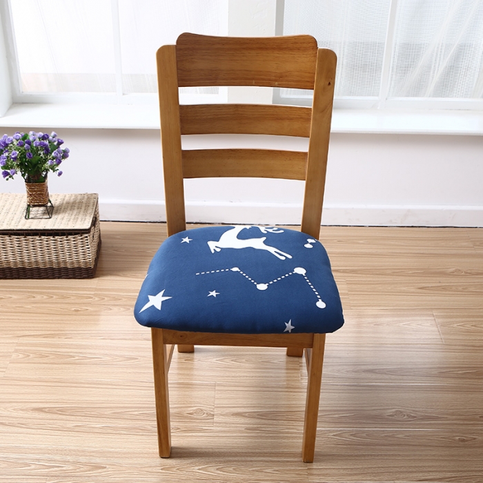 91家纺网 家纺一手货源 找家纺 兴妮雅家纺 2021新款四季椅子坐垫套 蓝色小鹿