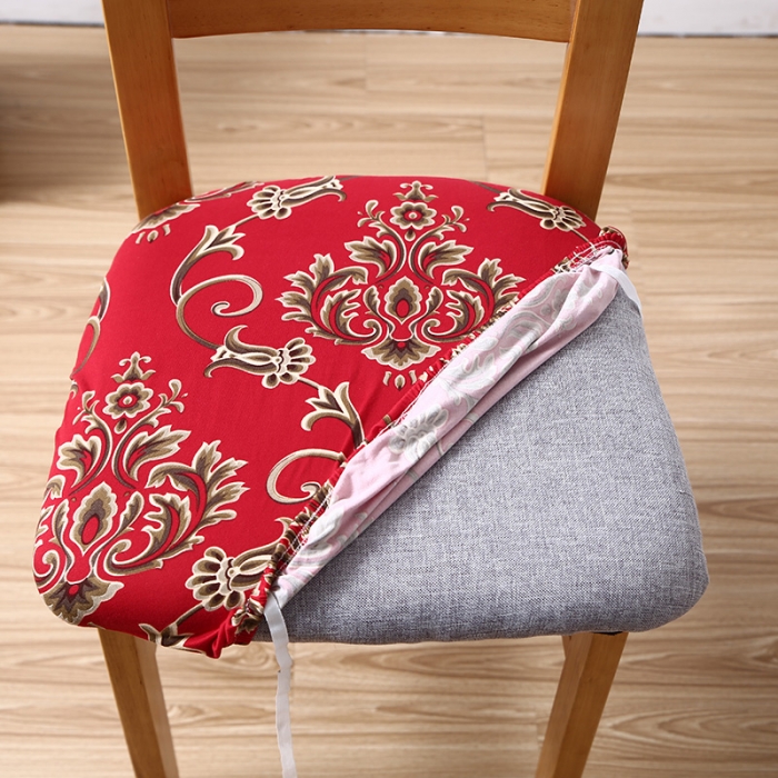 91家纺网 家纺一手货源 找家纺 兴妮雅家纺 2021新款四季椅子坐垫套 路易红