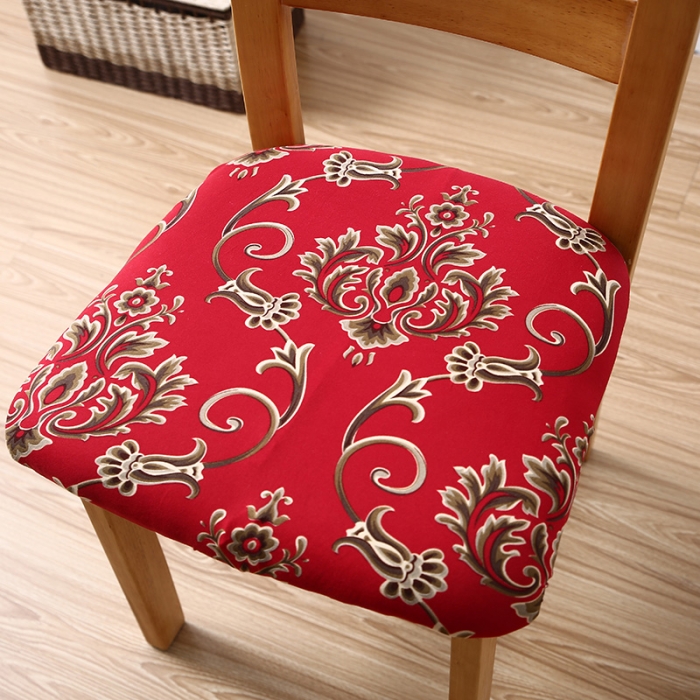 91家纺网 家纺一手货源 找家纺 兴妮雅家纺 2021新款四季椅子坐垫套 路易红