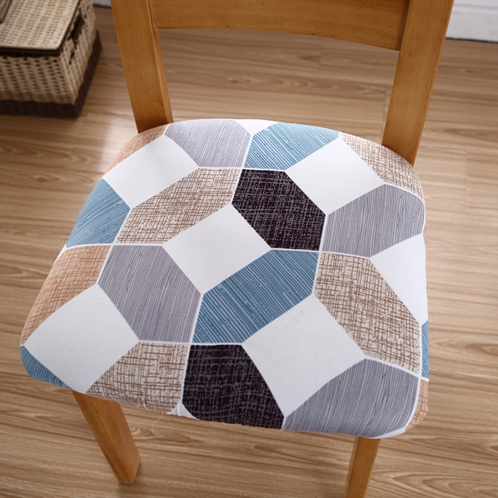 91家纺网 家纺一手货源 找家纺 兴妮雅家纺 2021新款四季椅子坐垫套 色彩几何