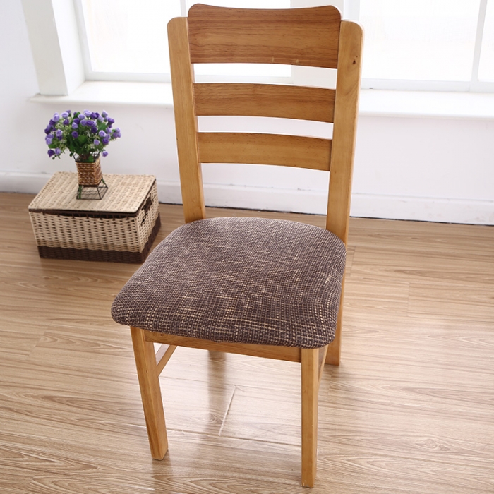 91家纺网 家纺一手货源 找家纺 兴妮雅家纺 2021新款四季椅子坐垫套 亚麻（咖）