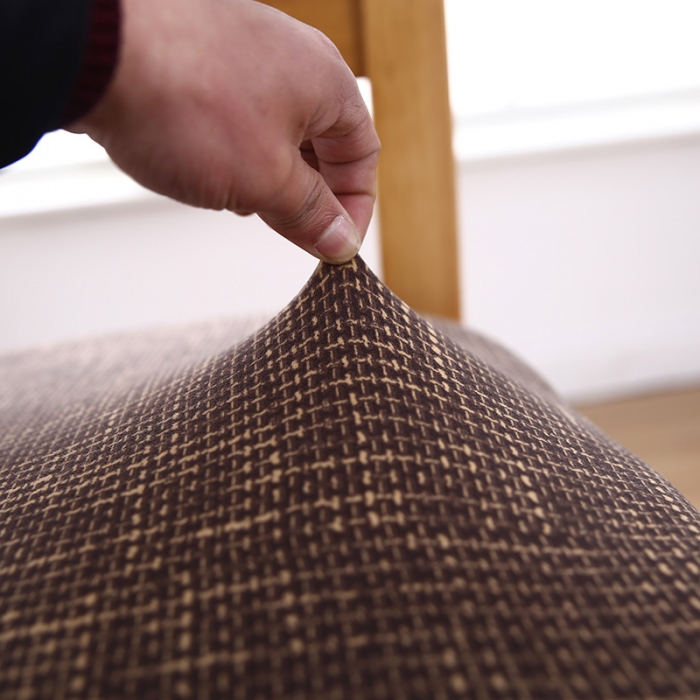 91家纺网 家纺一手货源 找家纺 兴妮雅家纺 2021新款四季椅子坐垫套 亚麻（咖）