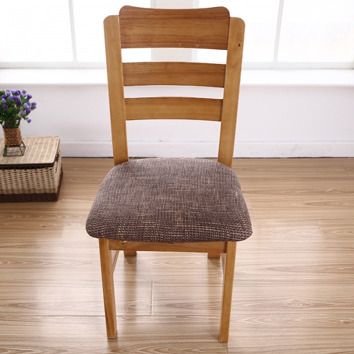 91家纺网 家纺一手货源 找家纺 兴妮雅家纺 2021新款四季椅子坐垫套 亚麻（咖）