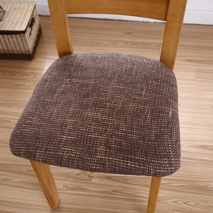 91家纺网 家纺一手货源 找家纺 兴妮雅家纺 2021新款四季椅子坐垫套 亚麻（咖）