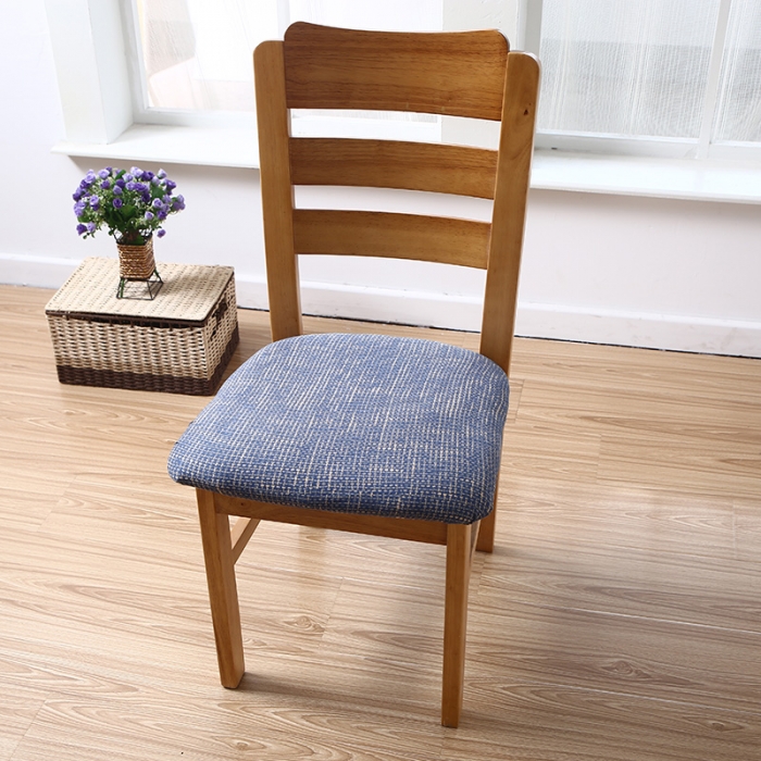 91家纺网 家纺一手货源 找家纺 兴妮雅家纺 2021新款四季椅子坐垫套 亚麻蓝