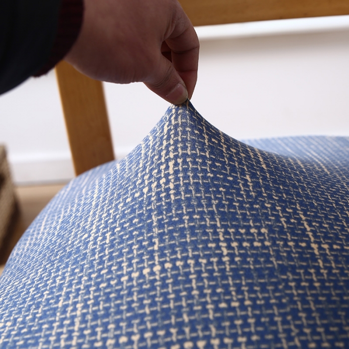 91家纺网 家纺一手货源 找家纺 兴妮雅家纺 2021新款四季椅子坐垫套 亚麻蓝