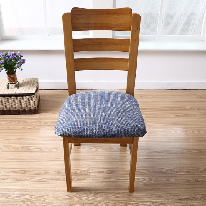 91家纺网 家纺一手货源 找家纺 兴妮雅家纺 2021新款四季椅子坐垫套 亚麻蓝