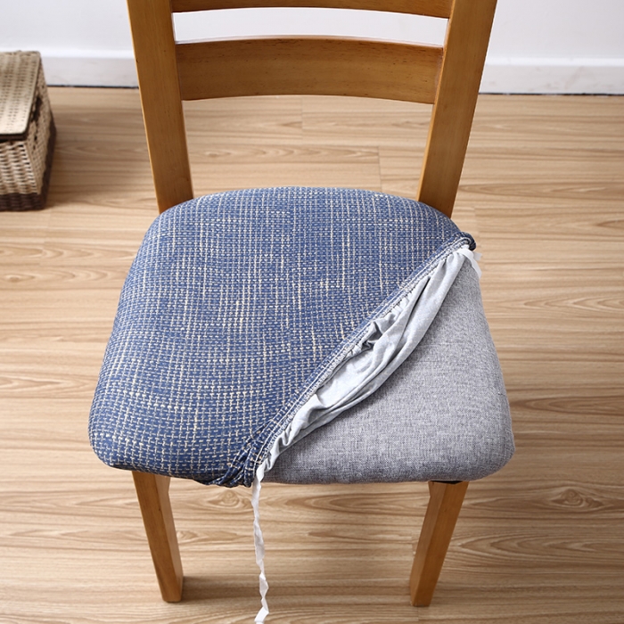 91家纺网 家纺一手货源 找家纺 兴妮雅家纺 2021新款四季椅子坐垫套 亚麻蓝