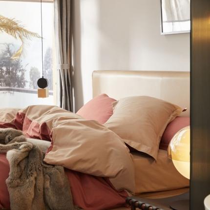 涞澳 2021新款50磨绒双拼四件套 暗红琥珀