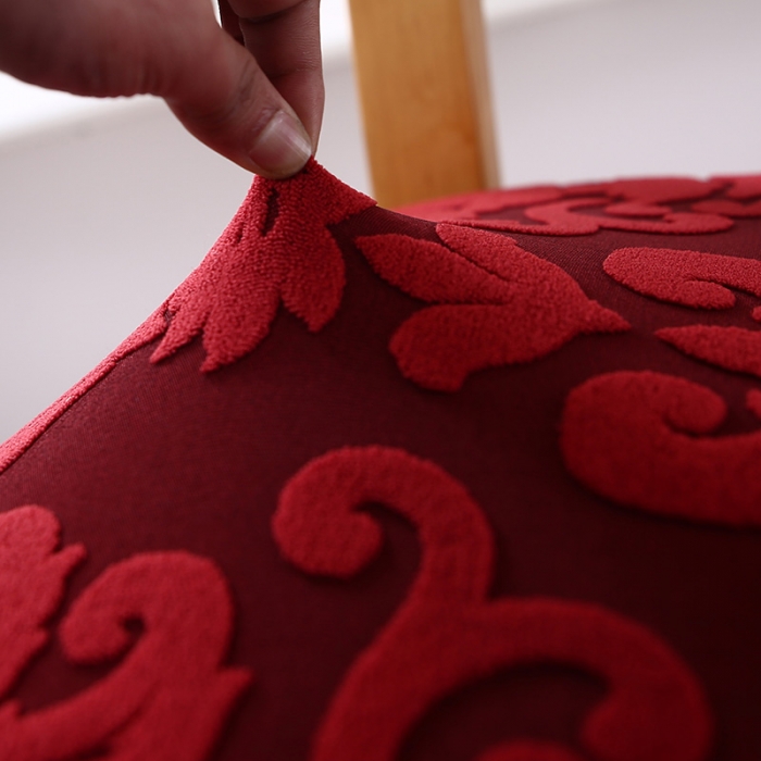 91家纺网 家纺一手货源 找家纺 兴妮雅家纺 2021新款提花坐垫套 提花大红