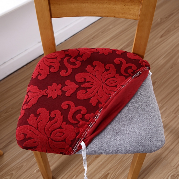 91家纺网 家纺一手货源 找家纺 兴妮雅家纺 2021新款提花坐垫套 提花大红