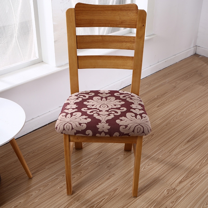 91家纺网 家纺一手货源 找家纺 兴妮雅家纺 2021新款提花坐垫套 提花酒红