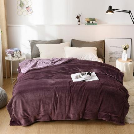 91家纺网 家纺一手货源 找家纺 秋冬季加厚保暖羊羔绒毛毯马卡龙法兰绒盖毯外贸跨境牛奶绒毯子