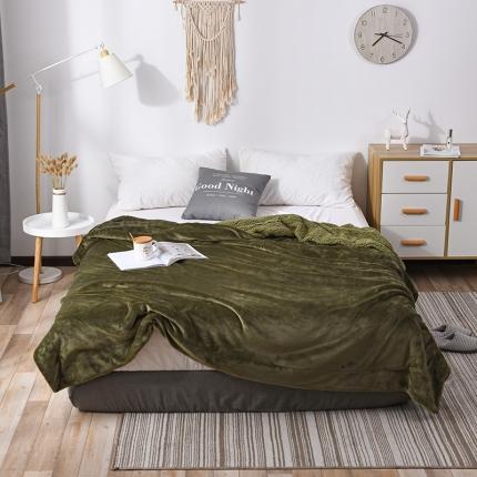 91家纺网 家纺一手货源 找家纺 秋冬季加厚保暖羊羔绒毛毯马卡龙法兰绒盖毯外贸跨境牛奶绒毯子