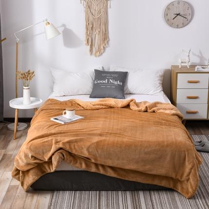 91家纺网 家纺一手货源 找家纺 秋冬季加厚保暖羊羔绒毛毯马卡龙法兰绒盖毯外贸跨境牛奶绒毯子