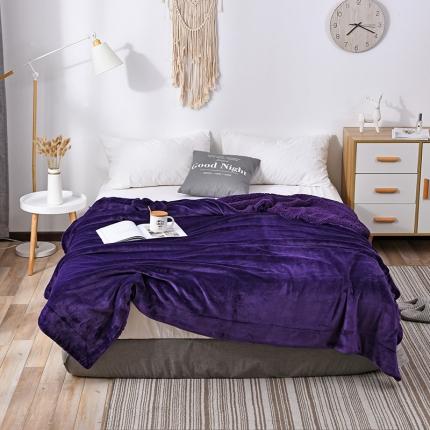 91家纺网 家纺一手货源 找家纺 秋冬季加厚保暖羊羔绒毛毯马卡龙法兰绒盖毯外贸跨境牛奶绒毯子