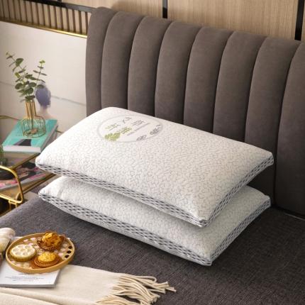 91家纺网 家纺一手货源 找家纺 枕之坊 2021新款艾草纤维热熔枕 热熔枕48×74cm