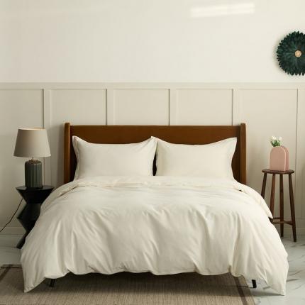 91家纺网 家纺一手货源 找家纺 涞澳 2021新款50磨绒纯色四件套风格一 雪白