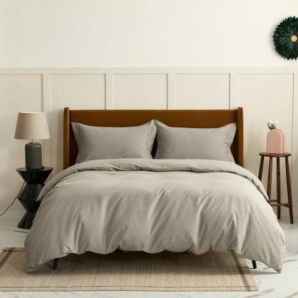 涞澳 2021新款50磨绒纯色四件套风格一 雁灰