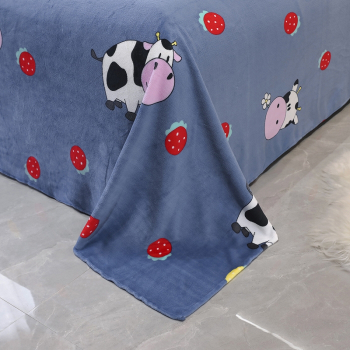 91家纺网 家纺一手货源 找家纺 情煊家纺 2021新款牛奶绒被单 甜蜜农场