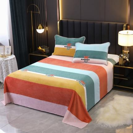 91家纺网 家纺一手货源 找家纺 情煊家纺 2021新款牛奶绒被单 英伦范