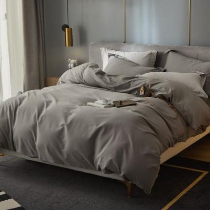 涞澳 2021新款50磨绒纯色四件套风格二 雁灰