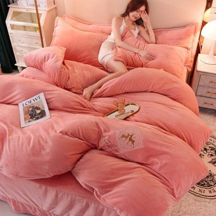 91家纺网 家纺一手货源 找家纺 （总）寐居 2021高克重牛奶绒宝宝绒刺绣四件套