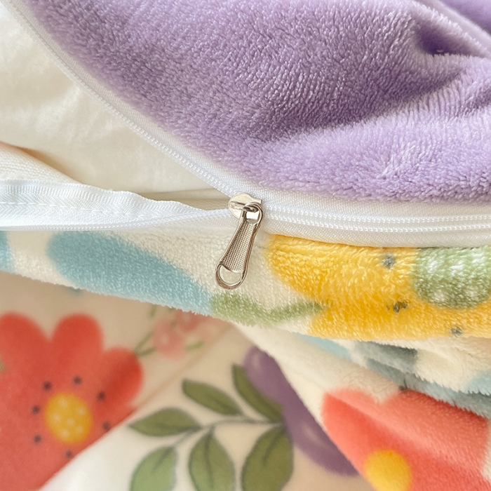 91家纺网 家纺一手货源 找家纺 安哆啦 2021新款220g牛奶绒简约款四件套 蝶恋花