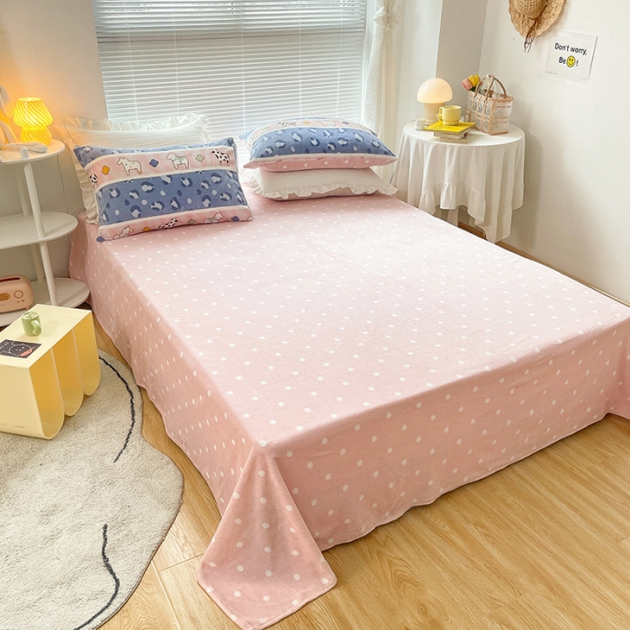 91家纺网 家纺一手货源 找家纺 安哆啦 2021新款220g牛奶绒简约款四件套 多彩豹纹