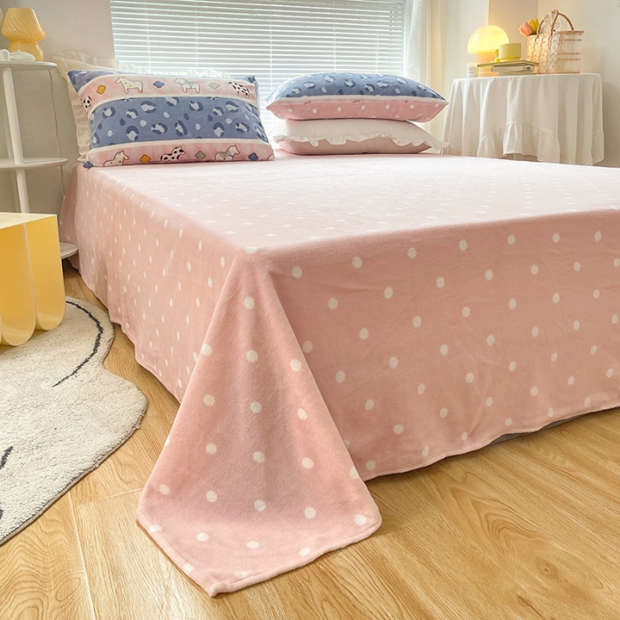 91家纺网 家纺一手货源 找家纺 安哆啦 2021新款220g牛奶绒简约款四件套 多彩豹纹