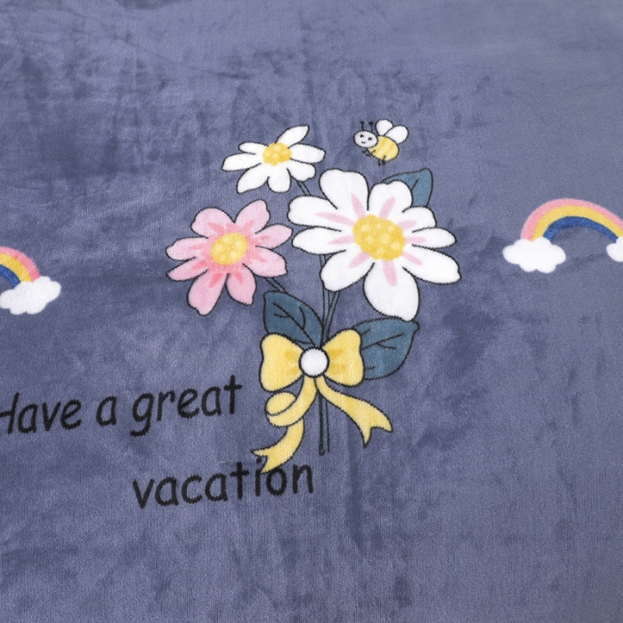 91家纺网 家纺一手货源 找家纺 情煊家纺 2021新款牛奶绒单被套 花开朵朵