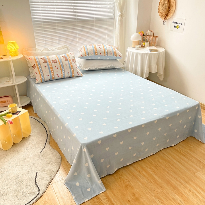 91家纺网 家纺一手货源 找家纺 安哆啦 2021新款220g牛奶绒简约款四件套 可爱熊