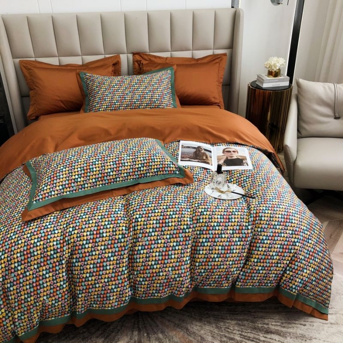 91家纺网 家纺一手货源 找家纺 涞澳 2021新款100支数码印花四件套 恋语