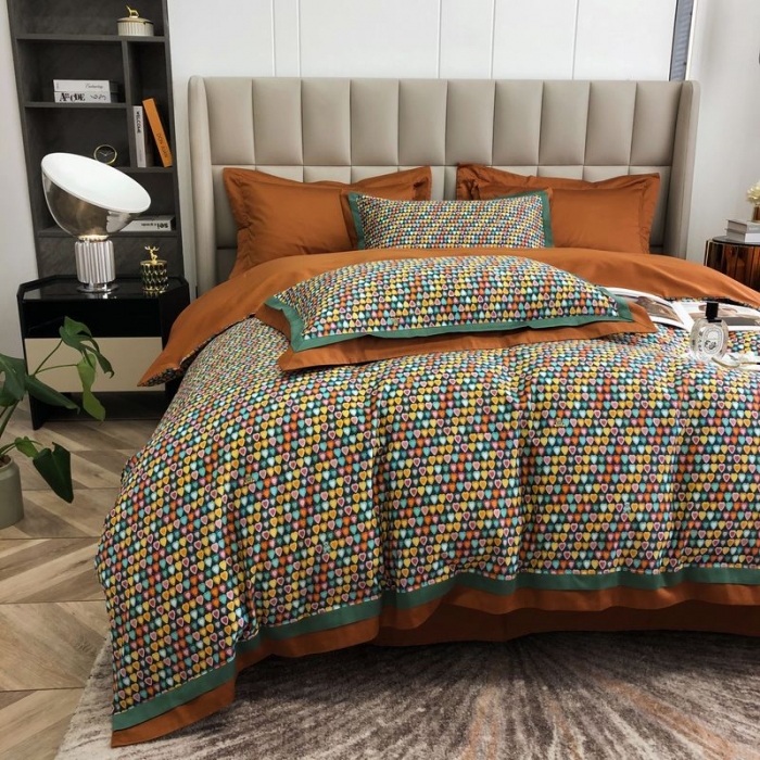 91家纺网 家纺一手货源 找家纺 涞澳 2021新款100支数码印花四件套 恋语