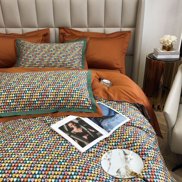 91家纺网 家纺一手货源 找家纺 涞澳 2021新款100支数码印花四件套 恋语