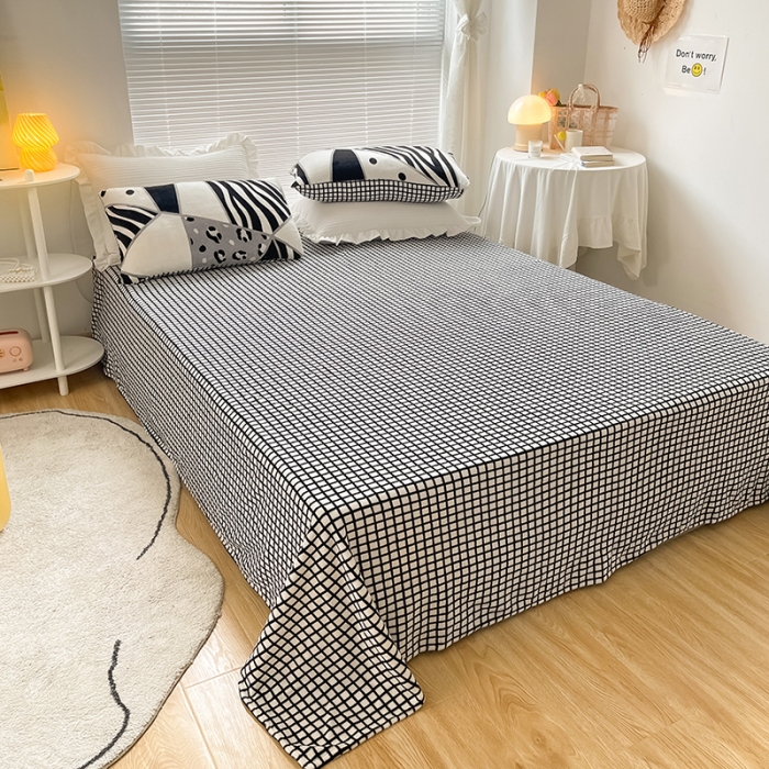 91家纺网 家纺一手货源 找家纺 安哆啦 2021新款220g牛奶绒简约款四件套 零度空间