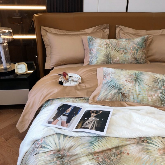 91家纺网 家纺一手货源 找家纺 涞澳 2021新款100支数码印花四件套 暮秋