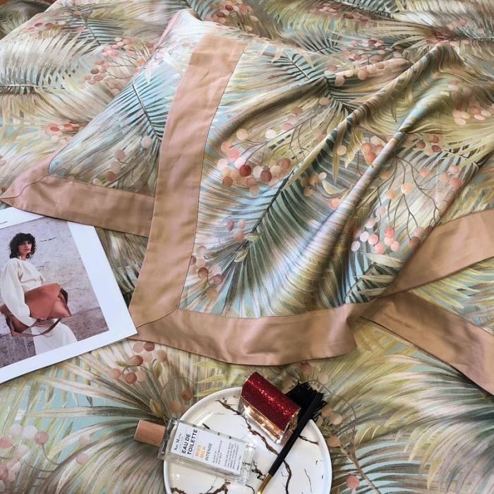 91家纺网 家纺一手货源 找家纺 涞澳 2021新款100支数码印花四件套 暮秋