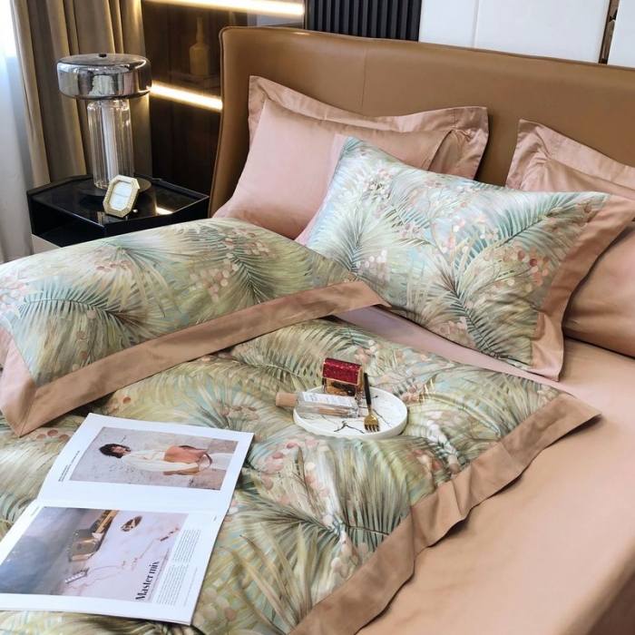 91家纺网 家纺一手货源 找家纺 涞澳 2021新款100支数码印花四件套 暮秋