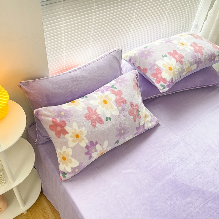 91家纺网 家纺一手货源 找家纺 安哆啦 2021新款220g牛奶绒简约款四件套 思慕