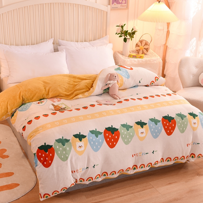 91家纺网 家纺一手货源 找家纺 眠博士 2021新款印花款多功能毛毯单被套波西莓