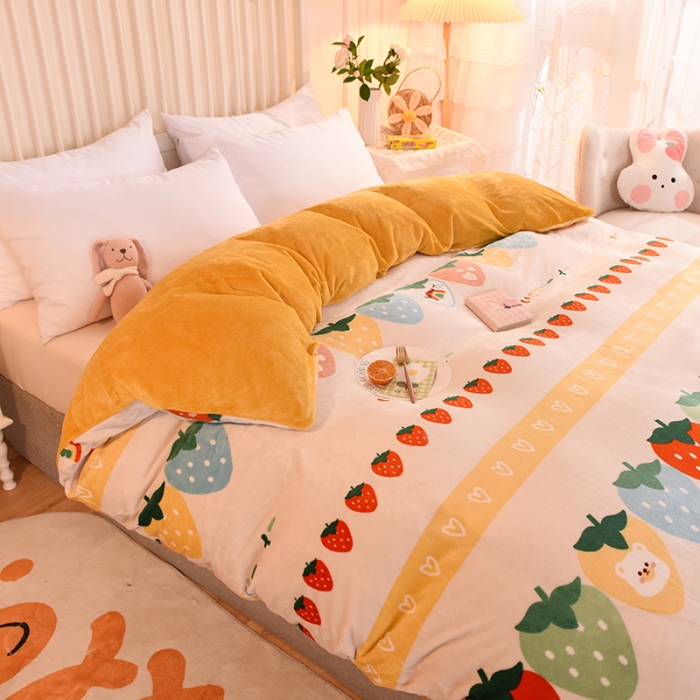 91家纺网 家纺一手货源 找家纺 眠博士 2021新款印花款多功能毛毯单被套波西莓