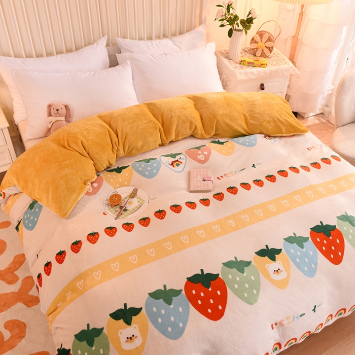 91家纺网 家纺一手货源 找家纺 眠博士 2021新款印花款多功能毛毯单被套波西莓