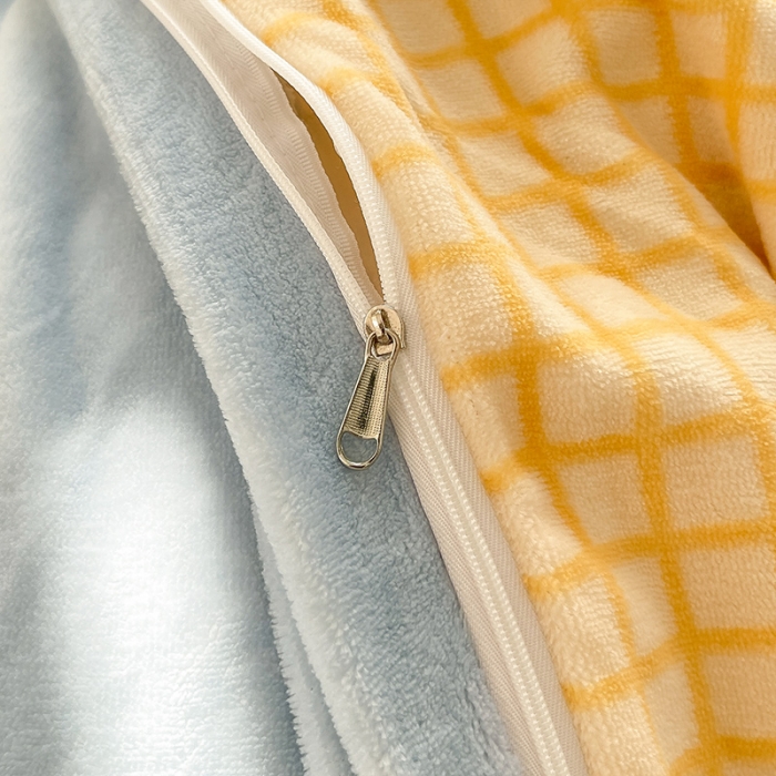 91家纺网 家纺一手货源 找家纺 安哆啦 2021新款220g牛奶绒简约款四件套 心朵