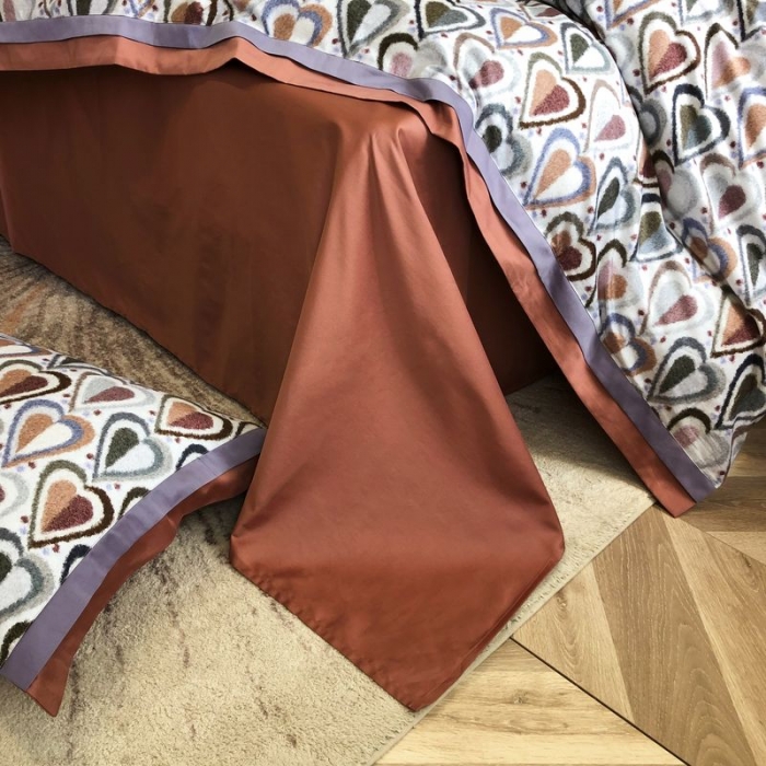 91家纺网 家纺一手货源 找家纺 涞澳 2021新款100支数码印花四件套 丘比特-桔